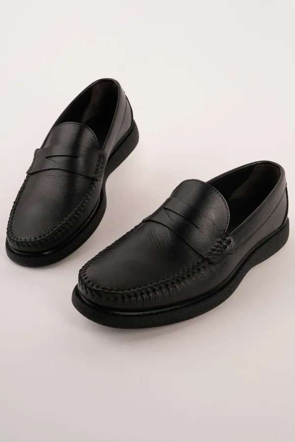 Muggo GENTZ Genuine Leather Comfortable Sole Men's Casual Classic Loafer Shoes