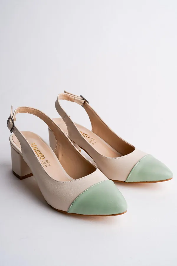 Muggo SHARON Garantili Kadın Günlük Topuklu Ayakkabı