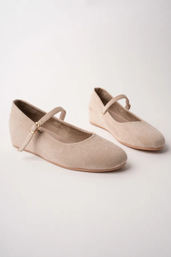 Ballerines Muggo BERNY à talon caché, en cuir, à bride unique pour femmes