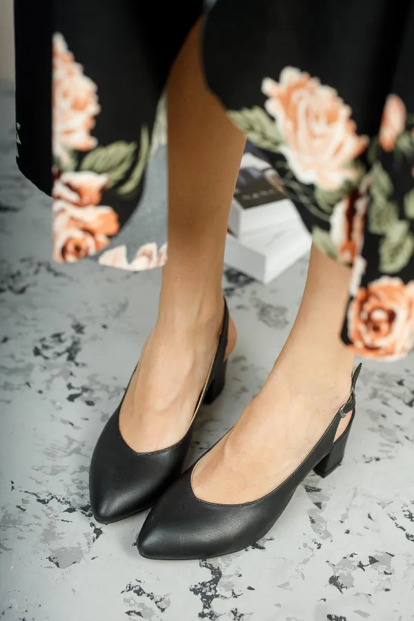 Muggo GZHW711 Escarpins à talons hauts pour femmes, dos nu, style classique décontracté, élégants et confortables.