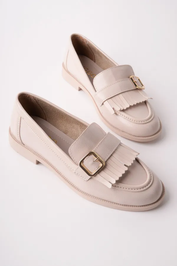 Mocassins décontractés à pampilles et boucle dorée Muggo pour femmes