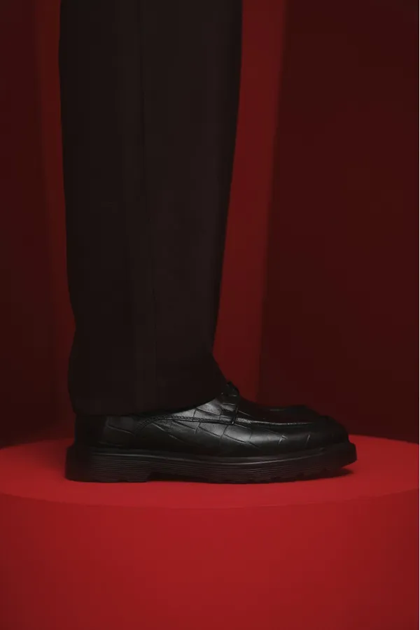 Muggo NORMAN Chaussures pour hommes classiques et confortables en cuir véritable, semelle orthopédique épaisse, idéales au quotidien