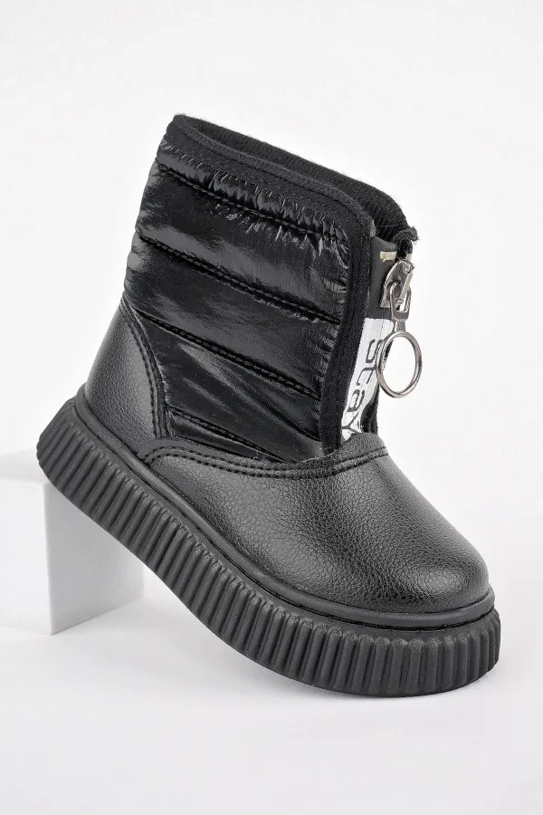 Muggo CANDY Guaranteed Comfortable Fit Baby Rain and Snow Boot with Front Zipper and Fur Lining