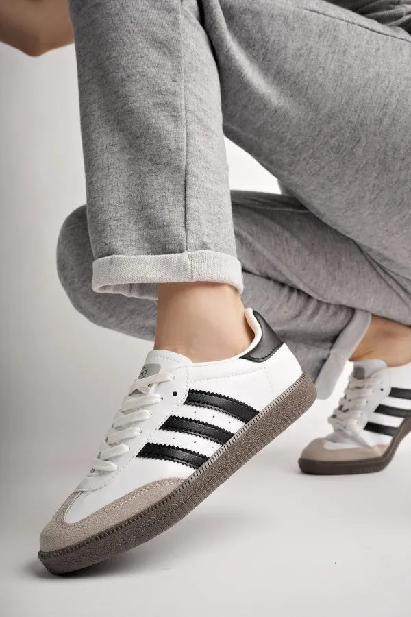 Muggo JABBAR Unisex Ortopedik Günlük Garantili Bağcıklı Yürüyüş Koşu Sneaker Spor Ayakkabı