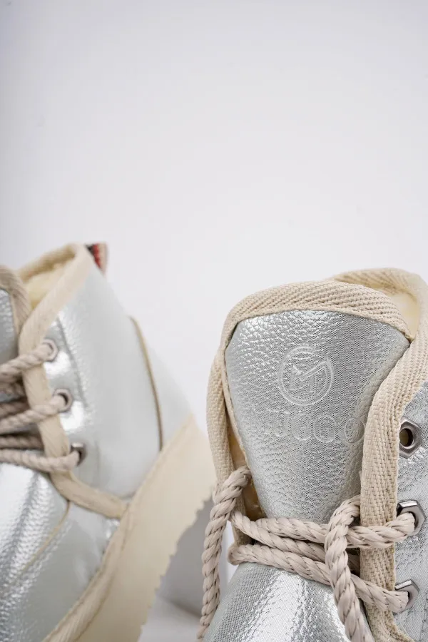 Bottines Muggo PUFFY à semelle épaisse garantie, doublées de fourrure et à lacets, idéales au quotidien pour les enfants