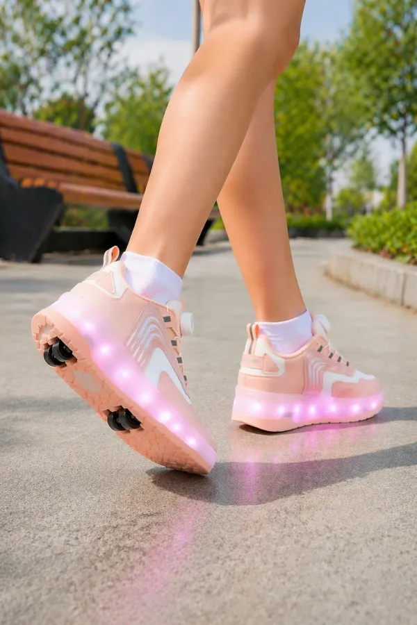 Muggo FLOW Kids Light-Up Roller Skate Sneaker Sports Shoes Muggo FLOW Kids Light-Up Roller Skate Sneaker Sports Shoes