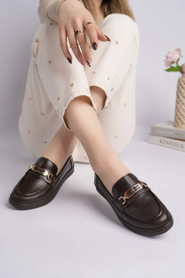 Mocassins décontractés pour femmes Muggo OXFORDIA avec boucle métallique