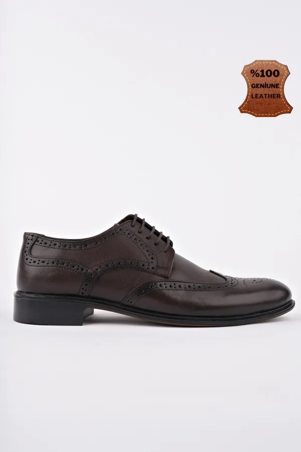 Chaussures classiques pour hommes Muggo H046 en cuir véritable