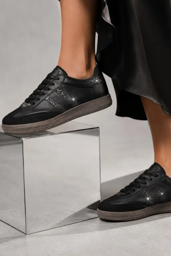 Muggo SPARKLY Kadın Sim Detaylı Günlük Sneaker Spor Ayakkabı