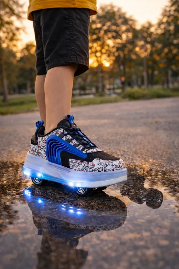 Muggo FLOW Çocuk Işıklı Patenli Tekerlekli Sneaker Spor Ayakkabı Muggo FLOW Çocuk Işıklı Patenli Tekerlekli Sneaker Spor Ayakkabı