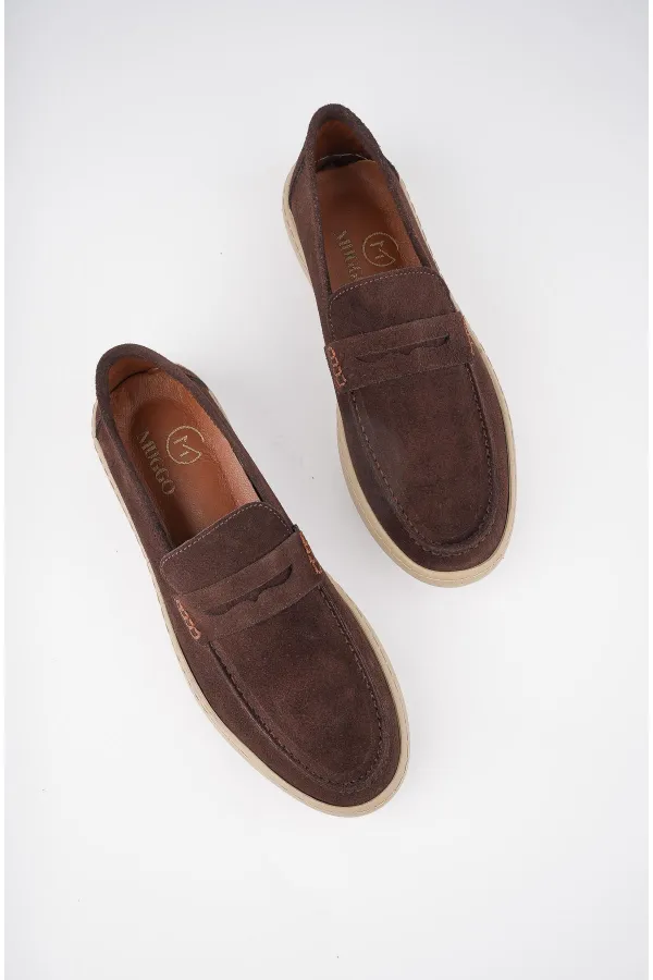 Muggo DENZEL Chaussures pour hommes classiques, confortables et orthopédiques, sans lacets, en cuir véritable, garanties pour tous les jours