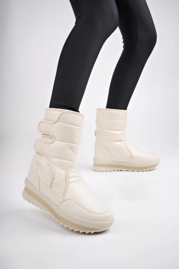 Muggo Felya Garantili Kadın İçi Kürklü Cırtlı Yağmur Ve Kar Botu