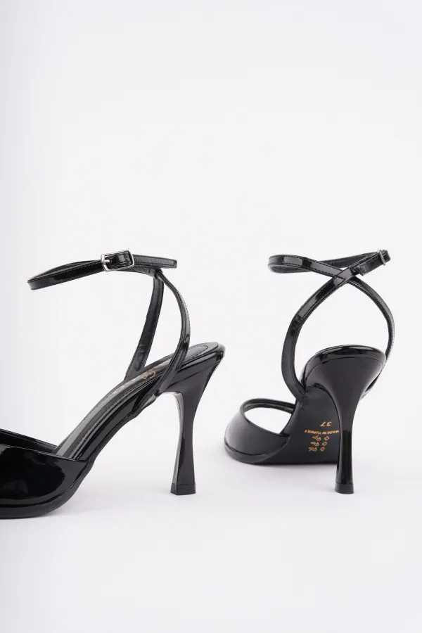 Muggo CHARLOT Women's Ankle Strap Stiletto Heel Shoes