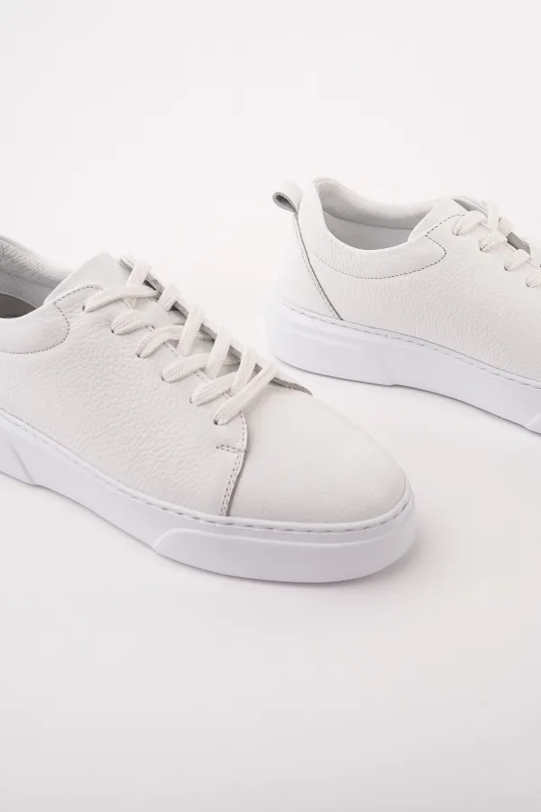 Muggo LEONS Genuine Leather Men's Thick Sole Lace-up Casual Sneaker Muggo LEONS Genuine Leather Men's Thick Sole Lace-up Casual Sneaker