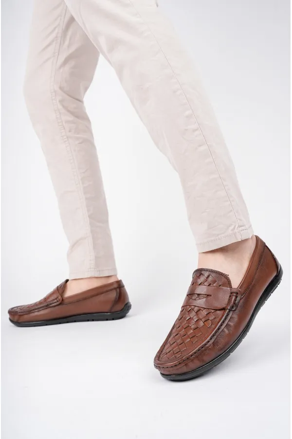 Chaussures décontractées pour hommes Muggo WOLTZ en cuir véritable classique garanti