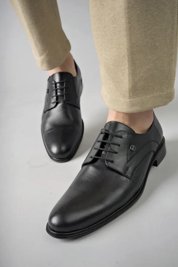 Muggo H0143 Chaussures décontractées classiques pour hommes en cuir véritable, garanties
