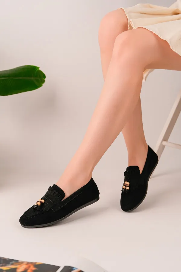 Muggo FAWN Colorful Beaded Detail Women's Casual Loafer Shoes Muggo FAWN Colorful Beaded Detail Women's Casual Loafer Shoes