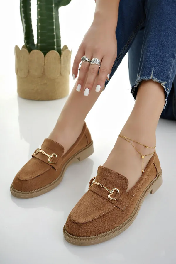 Muggo SUSSIE Guaranteed Metal Buckle Women's Loafer Casual Shoes