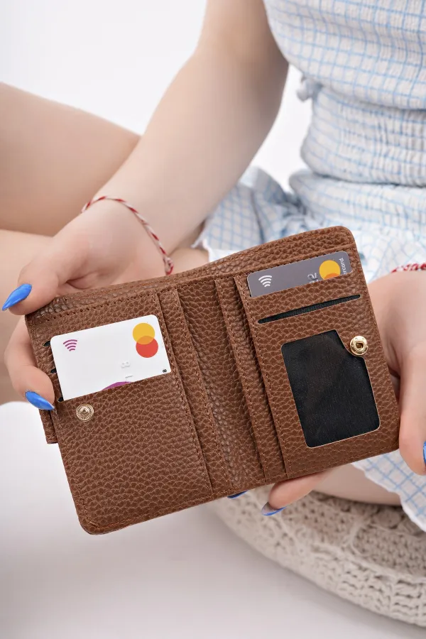 Muggo ARYA Bozuk & Kağıt Para Bölmeli Fermuarlı Kartlık Kadın Cüzdan