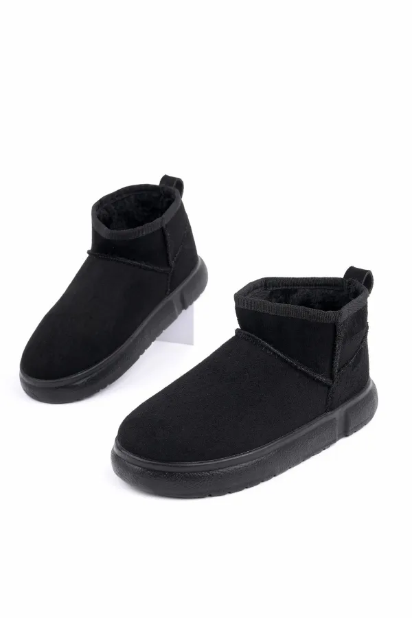 Muggo TAZZY Women's Thick Sole, Fur Lined Casual Mini Ankle Boots