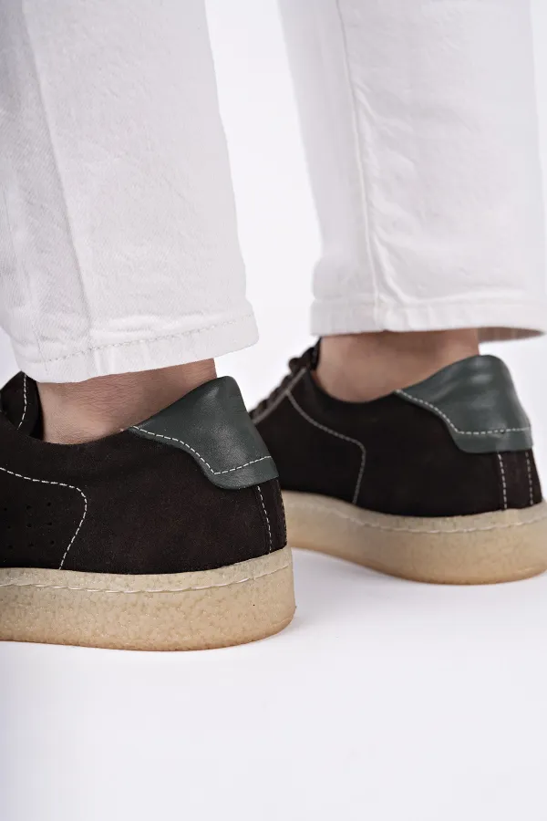 Chaussures de sport décontractées Muggo MIDWAY à lacets en cuir véritable pour hommes