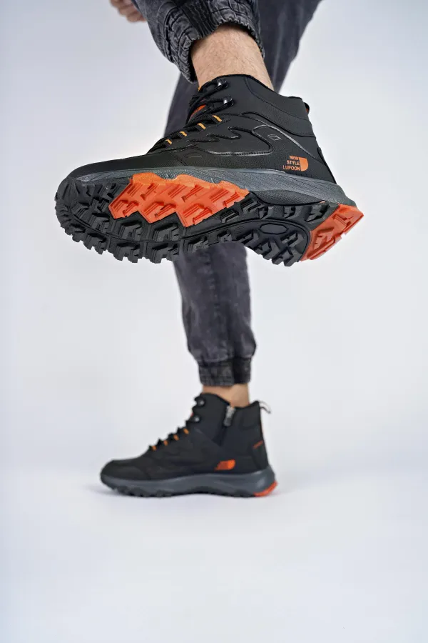 Bottes d'hiver unisexes Muggo Alaska, garanties pour la randonnée en plein air, à lacets et fermeture éclair latérale.