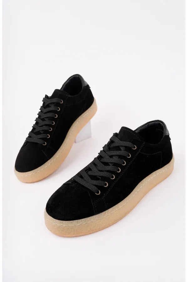 Chaussures de sport décontractées Muggo MIDWAY à lacets en cuir véritable pour hommes