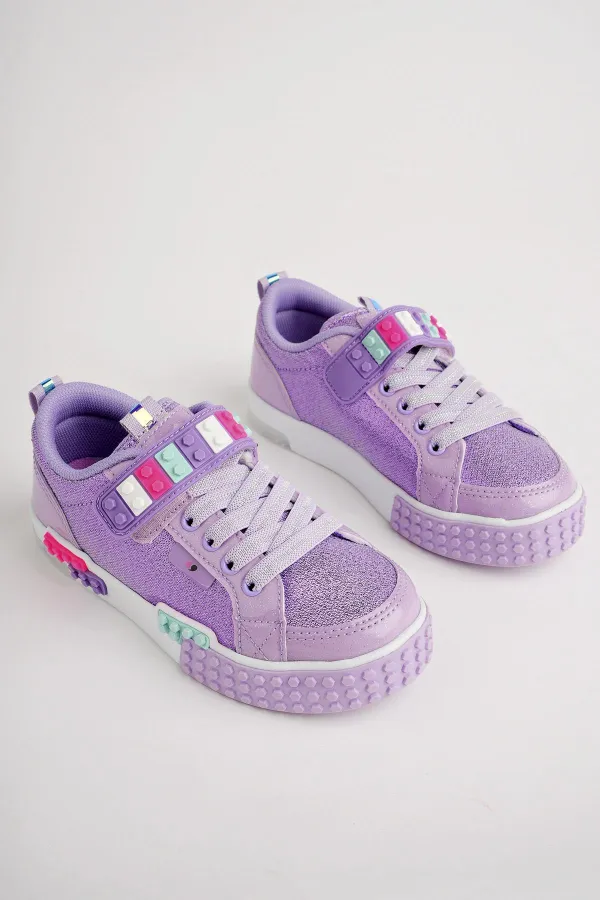 Chaussures de sport orthopédiques Muggo SONIC Guaranteed, à lacets et velcro, sur le thème Lego