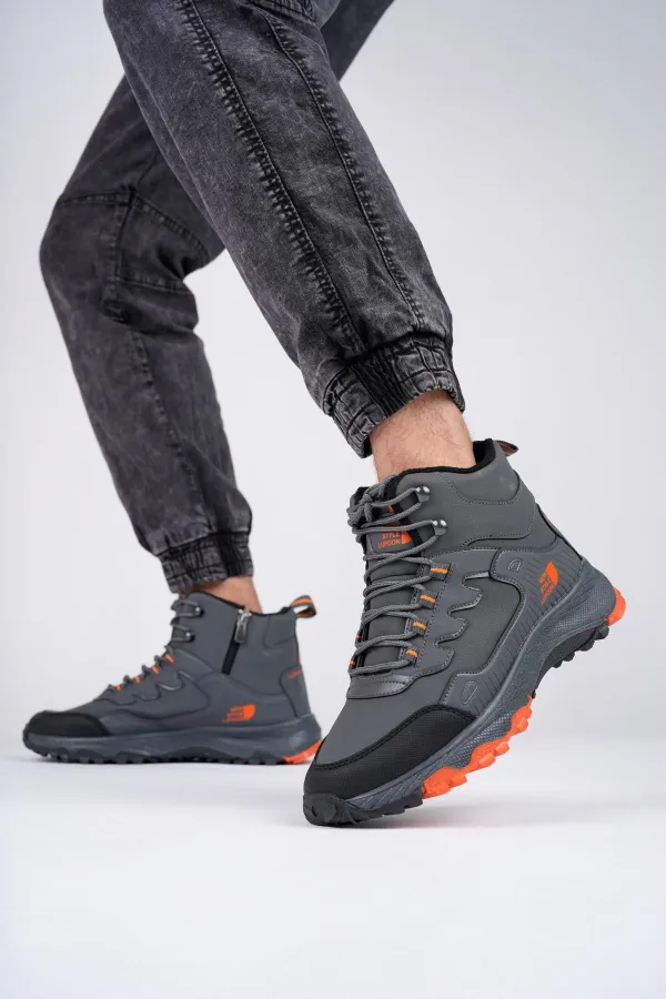 Bottes d'hiver unisexes Muggo Alaska, garanties pour la randonnée en plein air, à lacets et fermeture éclair latérale.