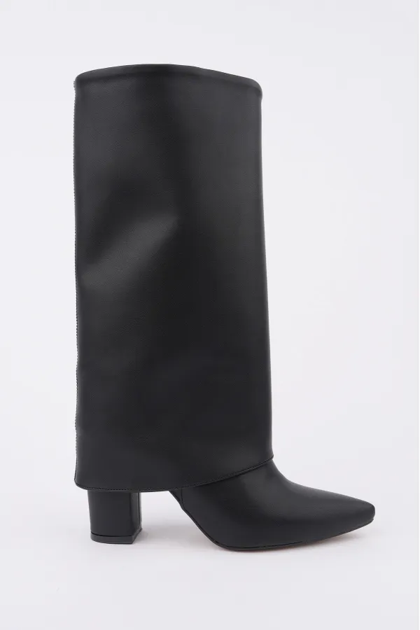 Muggo REBECA Sivri Burun Kalın Topuklu Kadın Çizme