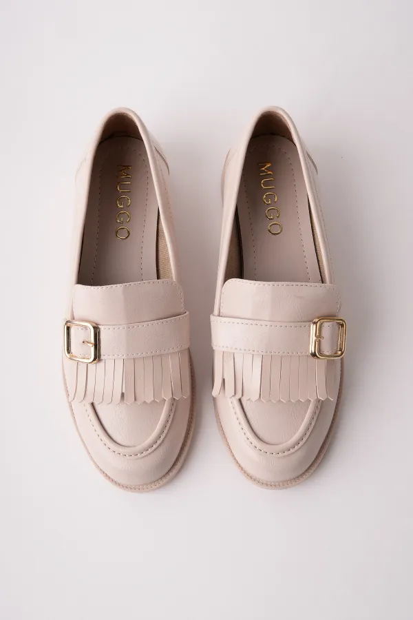 Mocassins décontractés à pampilles et boucle dorée Muggo pour femmes