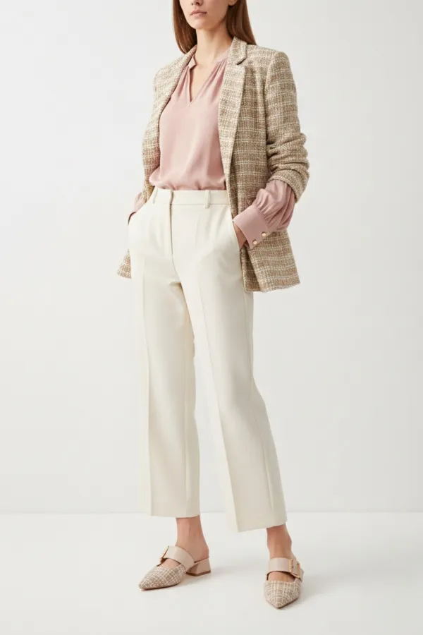 Muggo DESTİNY Gold Tokalı Tek Bant Sivri Burun Kadın Topuklu Terlik