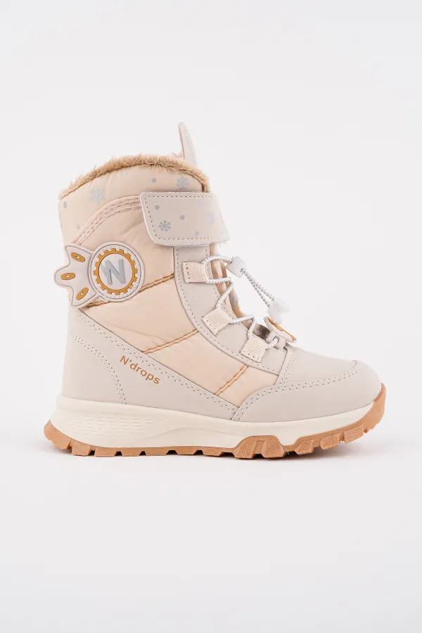 Bottes Muggo Twinkle pour filles, doublées de fourrure, à lacets et fermeture velcro