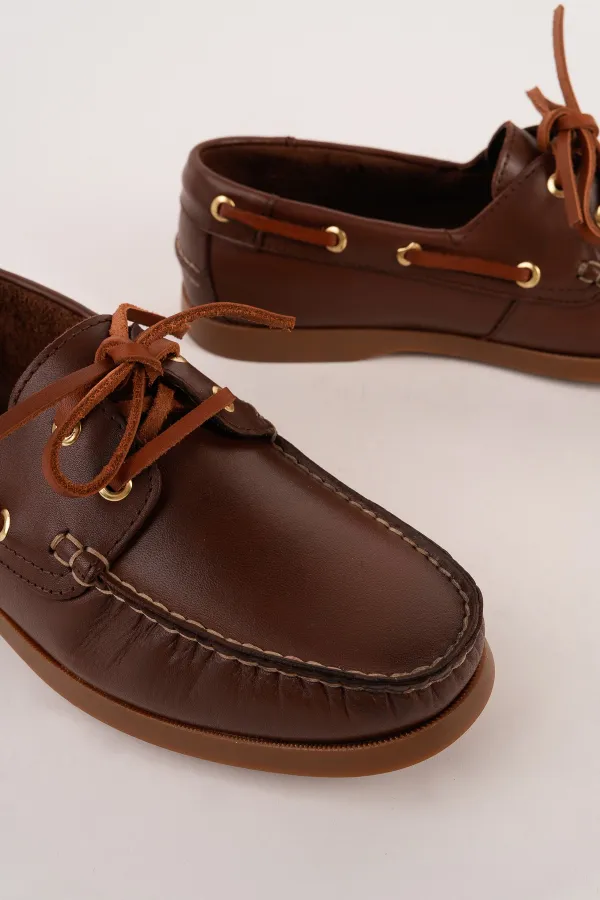Muggo GENOVA Genuine Leather Lace-up Men's Casual Loafer Shoes Muggo GENOVA Genuine Leather Lace-up Men's Casual Loafer Shoes