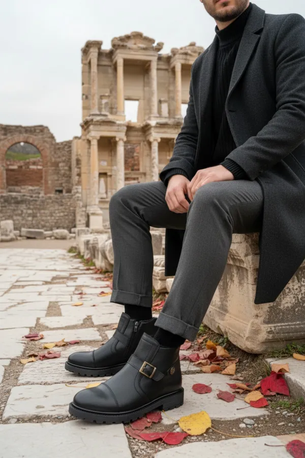 Bottes pour hommes Muggo RODRIGUEZ, garanties imperméables au froid, avec fermeture éclair et doublure en fourrure