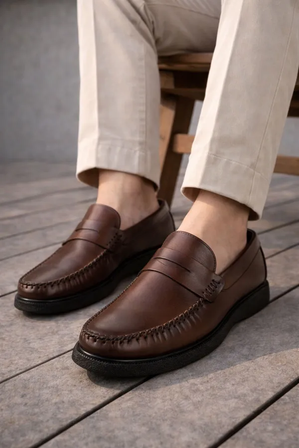 Muggo GENTZ Genuine Leather Comfortable Sole Men's Casual Classic Loafer Shoes Muggo GENTZ Genuine Leather Comfortable Sole Men's Casual Classic Loafer Shoes