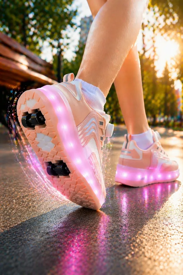 Muggo FLOW Kids Light-Up Roller Skate Sneaker Sports Shoes Muggo FLOW Kids Light-Up Roller Skate Sneaker Sports Shoes