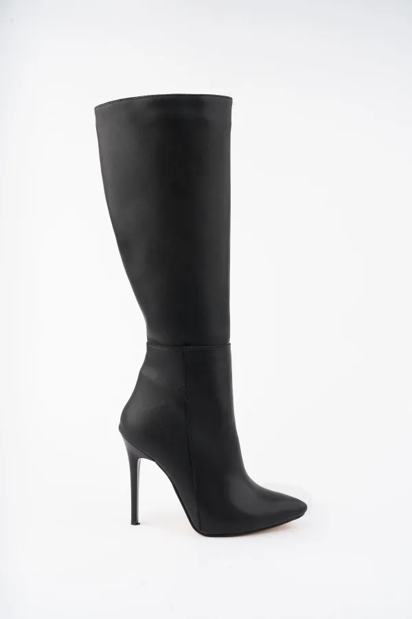 Bottes Muggo Florence pour femmes, à talon fin, bout pointu et fermeture éclair latérale