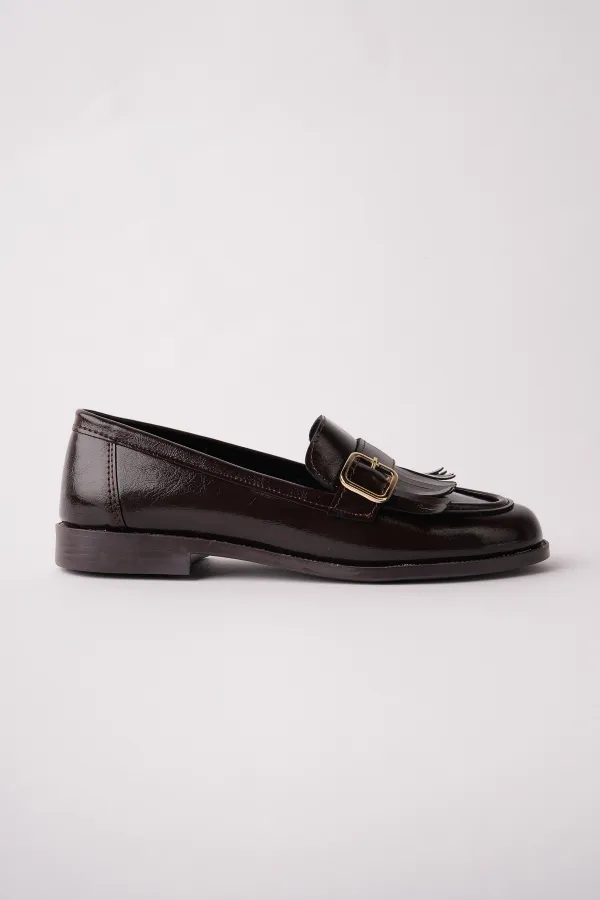 Mocassins décontractés à pampilles et boucle dorée Muggo pour femmes