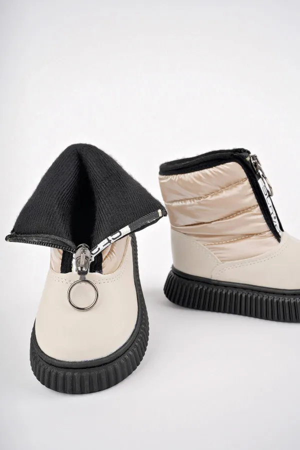 Bottes de pluie et de neige pour bébé Muggo CANDY, confort garanti, avec fermeture éclair avant et doublure en fourrure