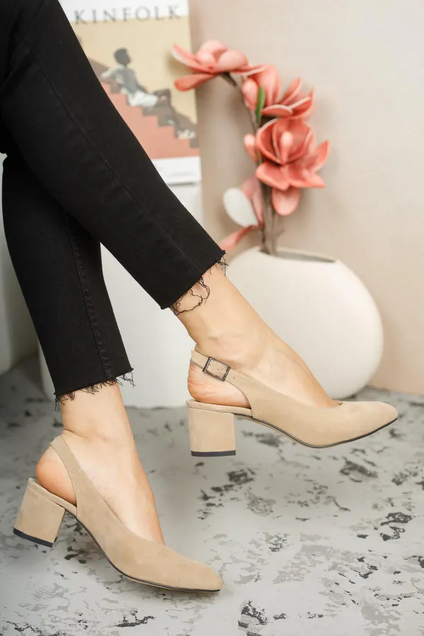 Muggo GZHW711 Escarpins à talons hauts pour femmes, dos nu, style classique décontracté, élégants et confortables.