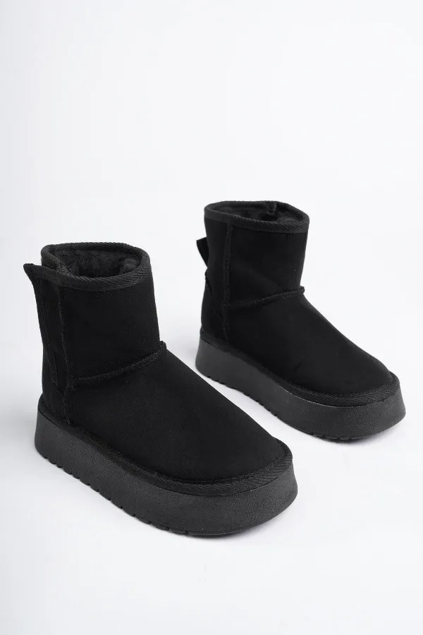 Muggo MİXS Garantili Kalın Taban İçi Tüylü Cırtlı Günlük Mini Çocuk Bot