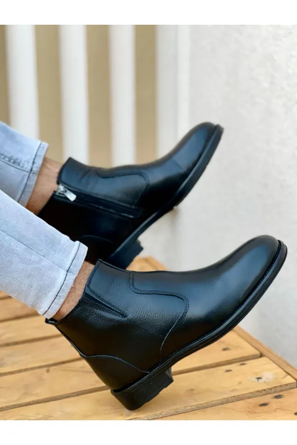 Bottes pour hommes Muggo M027 en cuir véritable