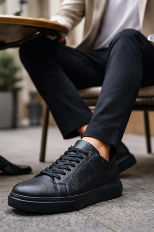 Muggo GAGE Hakiki Deri Bağcıklı Erkek Günlük Sneaker Spor Ayakkabı