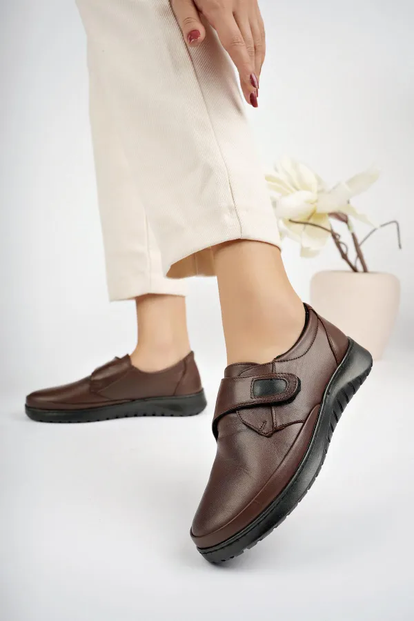 Muggo ARCH Garantili Ortopedik Taban Topuk Dikeni Hakiki Deri Kadın Ayakkabı