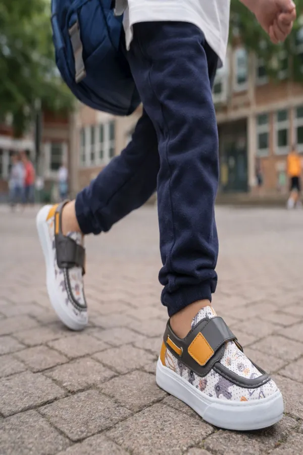 Chaussures de sport décontractées pour enfants Muggo RABIDS à motifs velcro