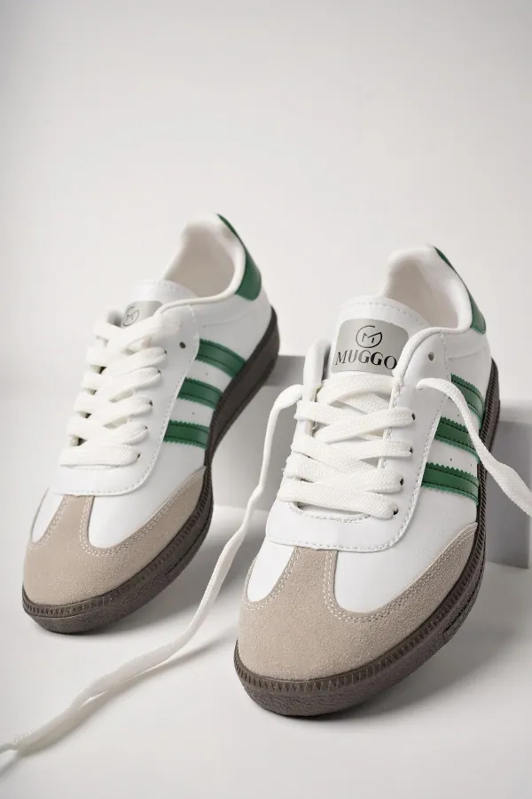 Muggo JABBAR Unisex Ortopedik Günlük Garantili Bağcıklı Yürüyüş Koşu Sneaker Spor Ayakkabı