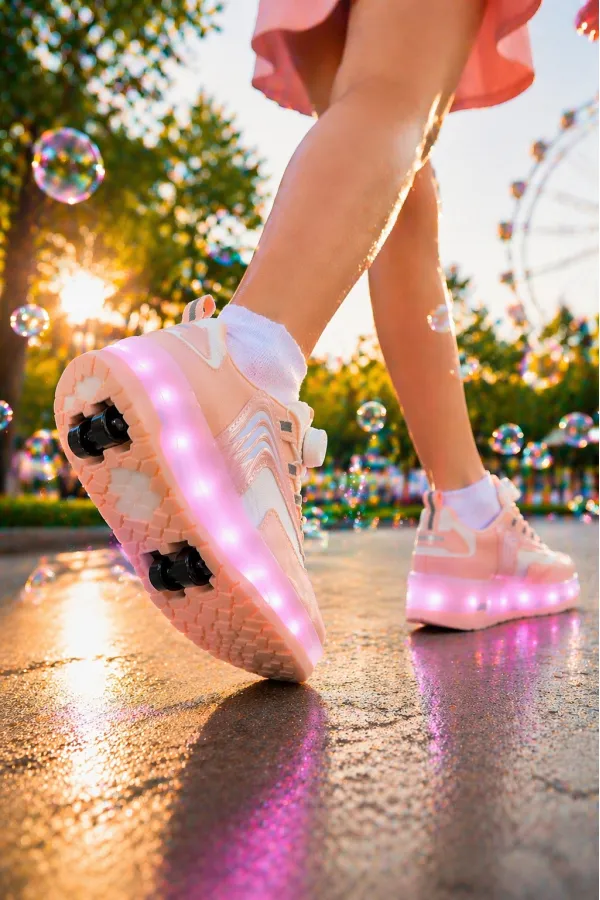 Muggo FLOW Kids Light-Up Roller Skate Sneaker Sports Shoes Muggo FLOW Kids Light-Up Roller Skate Sneaker Sports Shoes