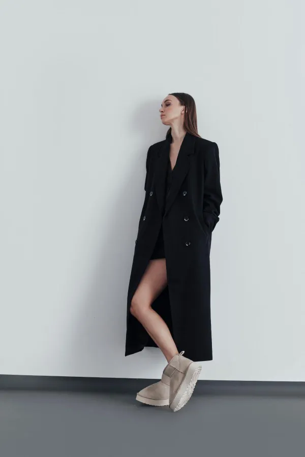 Bottines courtes décontractées Muggo HUG Guaranteed pour femmes, à semelle épaisse et doublure en fourrure.