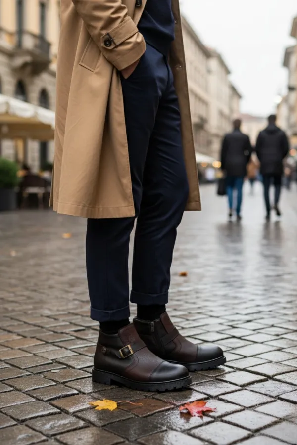 Bottes pour hommes Muggo RODRIGUEZ, garanties imperméables au froid, avec fermeture éclair et doublure en fourrure